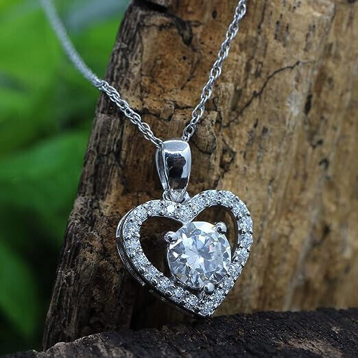 Heart Shape Pendant Silver