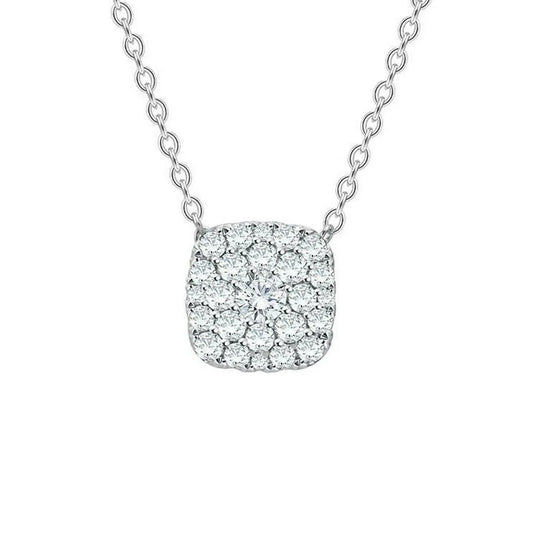 Moissanite Cushion Shape Pendant