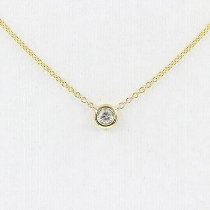 1 Ct Moissanite Necklace Yellow Gold