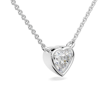 Heart Shape Necklace Silver