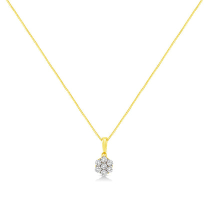 Moissanite Flower Cluster Necklace