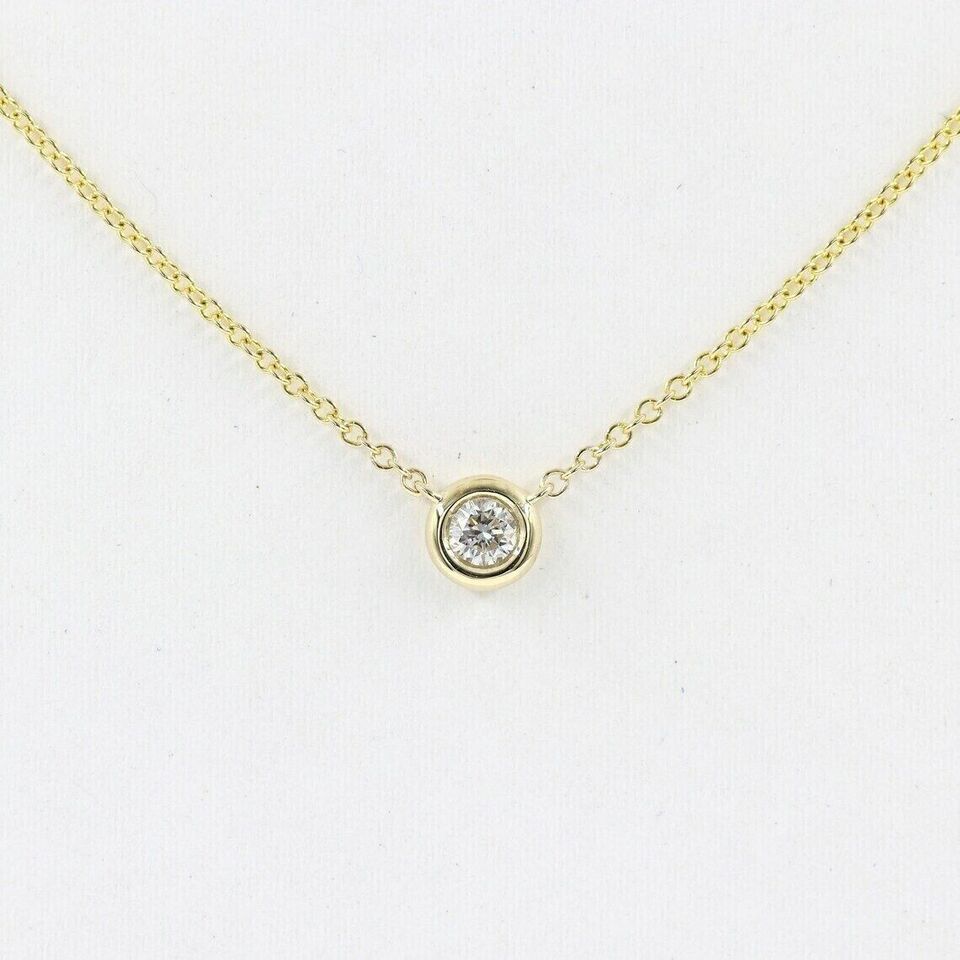 1 Ct Moissanite Necklace Yellow Gold