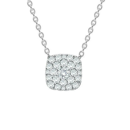 Moissanite Cushion Shape Pendant