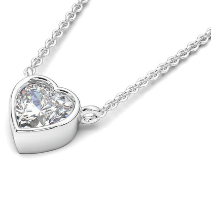 Heart Shape Necklace Silver