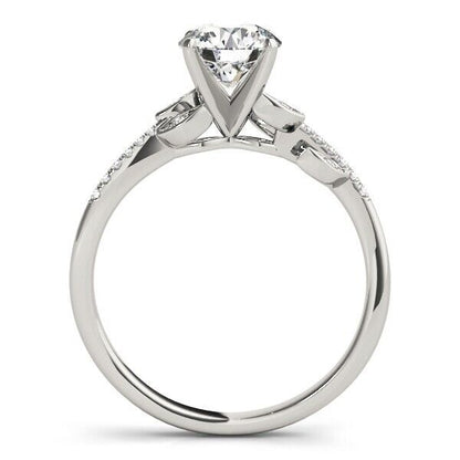 Solitaire Moissanite 14K White Gold Ring