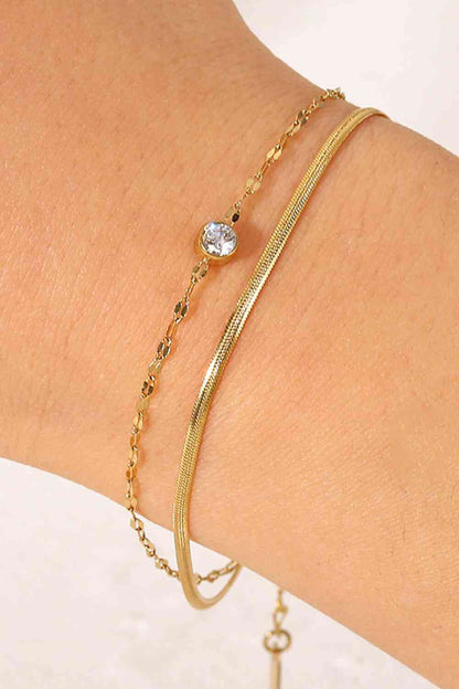 Icing on the Cake Rhinestone Double-Layered Bracelet