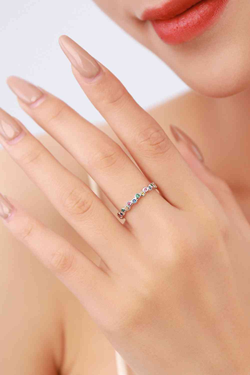 925 Sterling Silver Zircon Ring